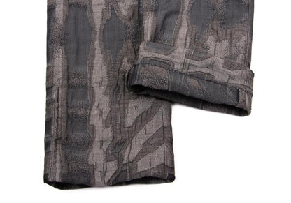 ISSEY MIYAKE Nylon Blend Lame Jacquard Pants Gray Size 2