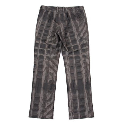 ISSEY MIYAKE Nylon Blend Lame Jacquard Pants Gray Size 2