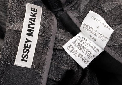 ISSEY MIYAKE Nylon Blend Lame Jacquard Pants Gray Size 2