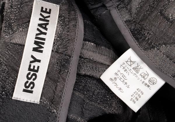 ISSEY MIYAKE Nylon Blend Lame Jacquard Pants Gray Size 2