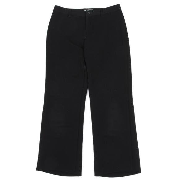 ISSEY MIYAKE FETE Poly Straight Pants Black Size 2