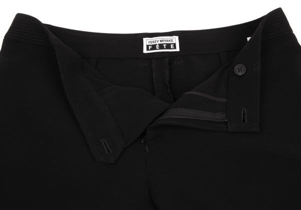 ISSEY MIYAKE FETE Poly Straight Pants Black Size 2