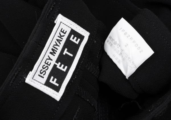 ISSEY MIYAKE FETE Poly Straight Pants Black Size 2