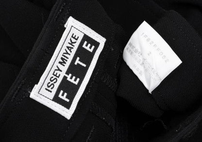 ISSEY MIYAKE FETE Poly Straight Pants Black Size 2