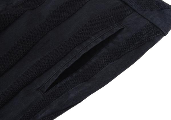ISSEY MIYAKE FETE Cotton Stripe Stretch Pants Navy Size 2