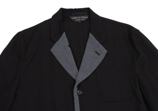 COMME des GARCONS HOMME PLUS Tweed Panel Blazer Black Size M
