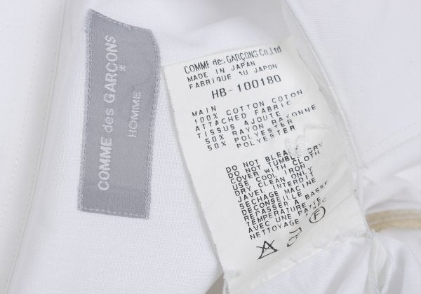 COMME des GARCONS HOMME Velour Placket Shirt White Size M