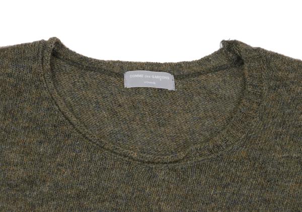 COMME des GARCONS HOMME Wool Blend Knit Sweater Green Size M