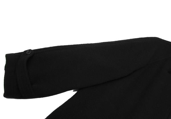 COMME des GARCONS HOMME Wool Cotton Hooded Coat Black Size M