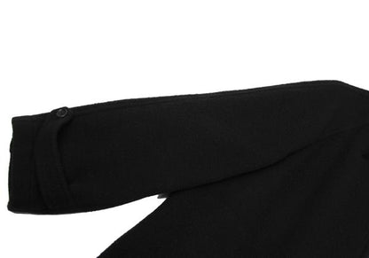 COMME des GARCONS HOMME Wool Cotton Hooded Coat Black Size M