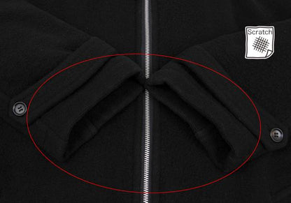COMME des GARCONS HOMME Wool Cotton Hooded Coat Black Size M