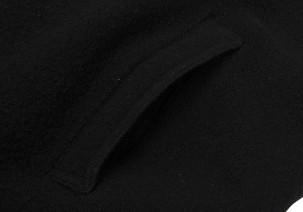 COMME des GARCONS HOMME Wool Cotton Hooded Coat Black Size M