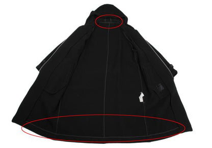 COMME des GARCONS HOMME Wool Cotton Hooded Coat Black Size M
