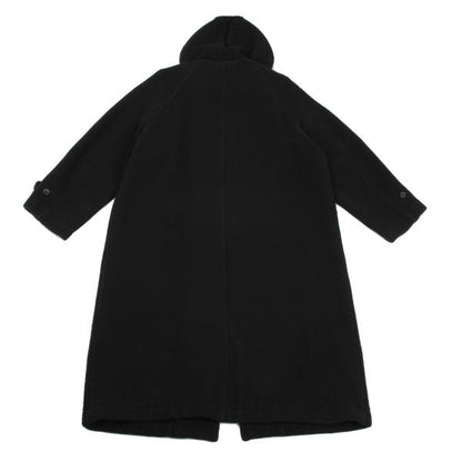 COMME des GARCONS HOMME Wool Cotton Hooded Coat Black Size M