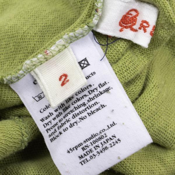 45rpm R by Cotton Cut & Sew L/S Tee Lime Green Size 2
