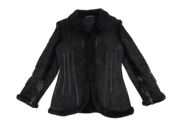 Yohji Yamamoto FEMME Outseam Mouton Jacket Black Size S