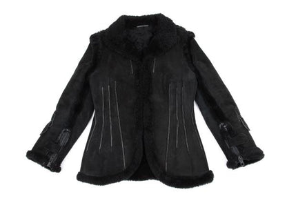 Yohji Yamamoto FEMME Outseam Mouton Jacket Black Size S