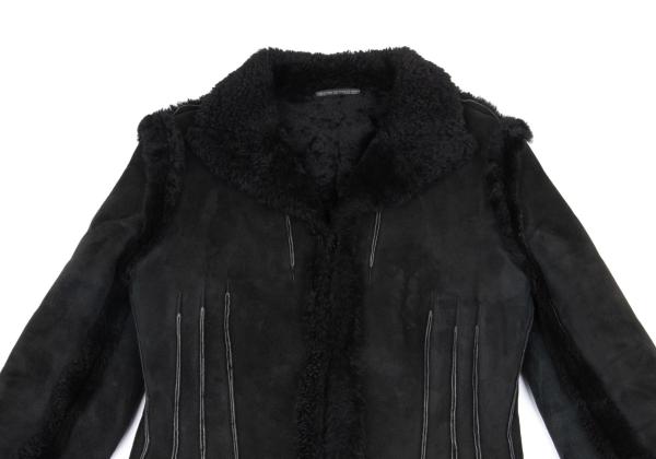 Yohji Yamamoto FEMME Outseam Mouton Jacket Black Size S