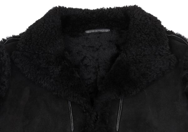 Yohji Yamamoto FEMME Outseam Mouton Jacket Black Size S