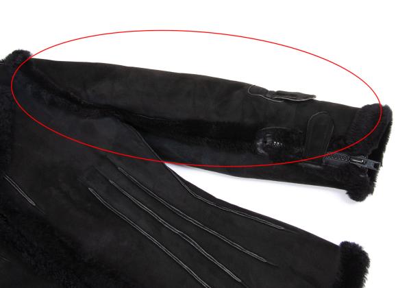 Yohji Yamamoto FEMME Outseam Mouton Jacket Black Size S