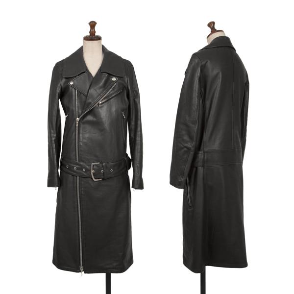 LIMI feu Quilted Lining Leather Riders Coat Black Size XS