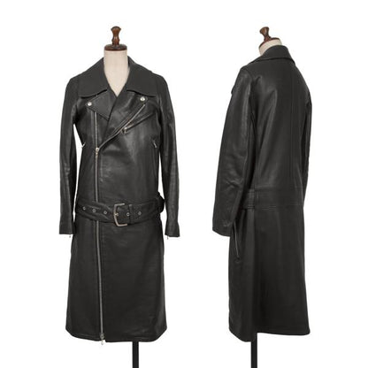 LIMI feu Quilted Lining Leather Riders Coat Black Size XS