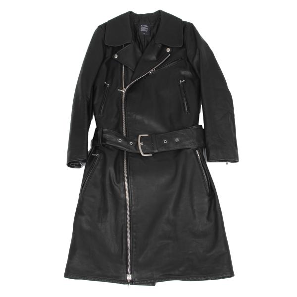 LIMI feu Quilted Lining Leather Riders Coat Black Size XS