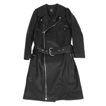LIMI feu Quilted Lining Leather Riders Coat Black Size XS