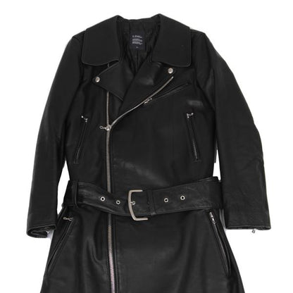 LIMI feu Quilted Lining Leather Riders Coat Black Size XS