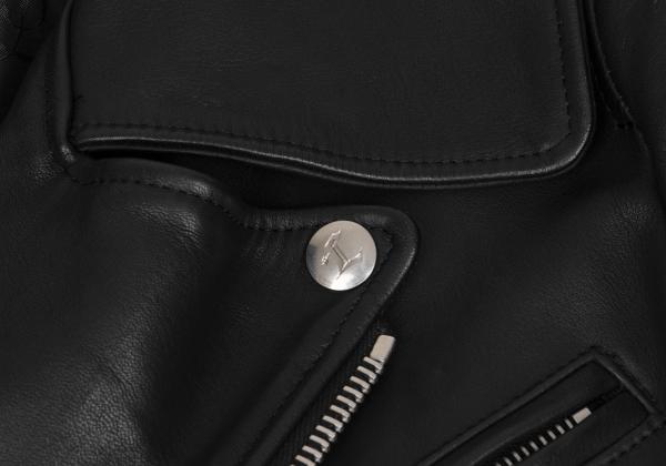 LIMI feu Quilted Lining Leather Riders Coat Black Size XS