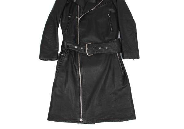LIMI feu Quilted Lining Leather Riders Coat Black Size XS