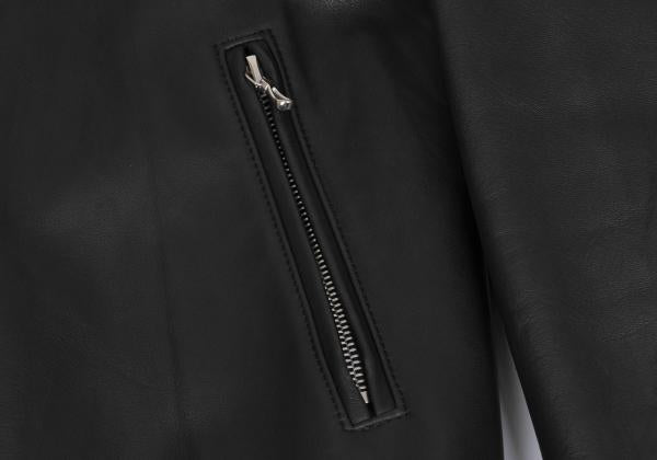 LIMI feu Quilted Lining Leather Riders Coat Black Size XS