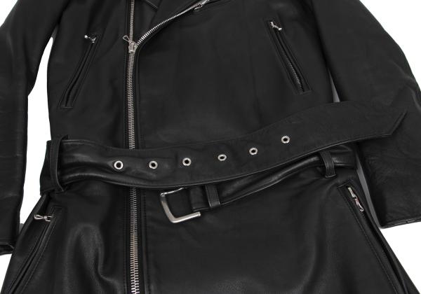 LIMI feu Quilted Lining Leather Riders Coat Black Size XS