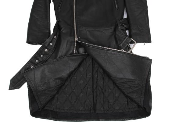 LIMI feu Quilted Lining Leather Riders Coat Black Size XS