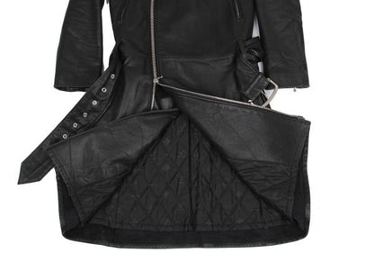LIMI feu Quilted Lining Leather Riders Coat Black Size XS