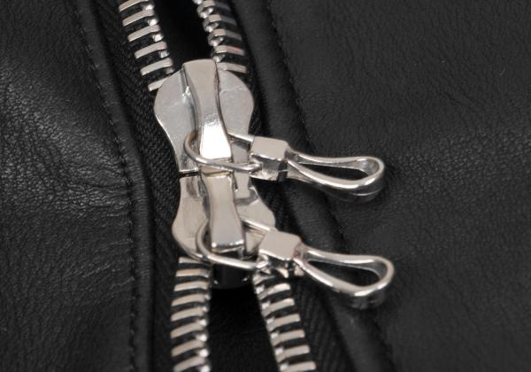 LIMI feu Quilted Lining Leather Riders Coat Black Size XS
