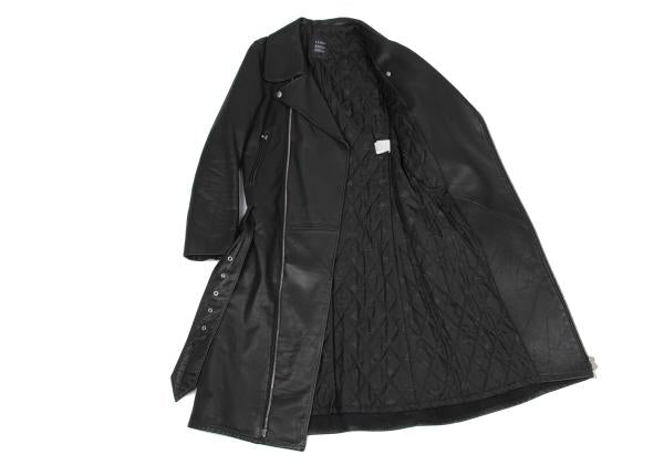 LIMI feu Quilted Lining Leather Riders Coat Black Size XS