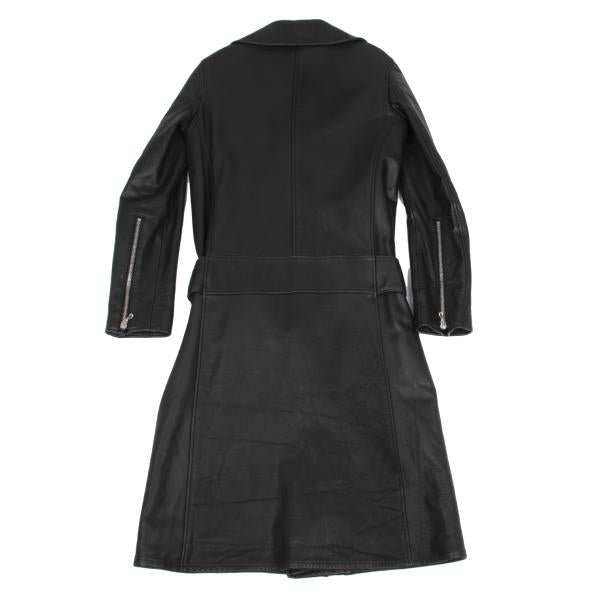 LIMI feu Quilted Lining Leather Riders Coat Black Size XS