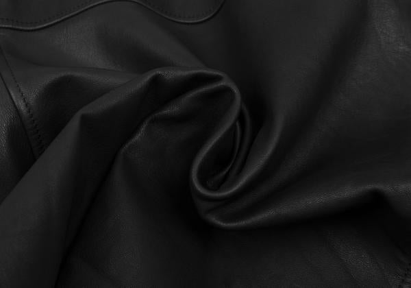 LIMI feu Quilted Lining Leather Riders Coat Black Size XS
