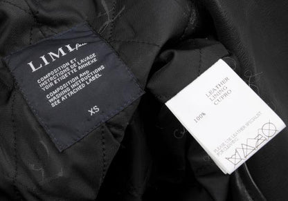 LIMI feu Quilted Lining Leather Riders Coat Black Size XS