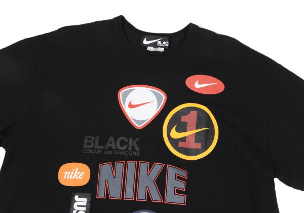 BLACK COMME des GARCONS x Nike Logo T-Shirt Black Size S