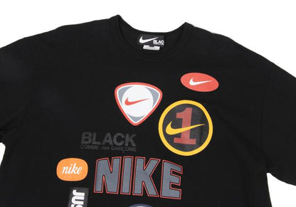 BLACK COMME des GARCONS x Nike Logo T-Shirt Black Size S