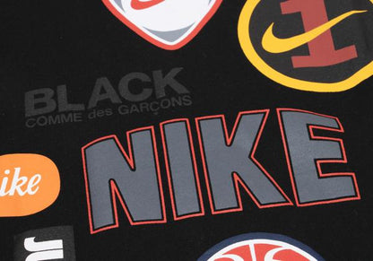BLACK COMME des GARCONS x Nike Logo T-Shirt Black Size S