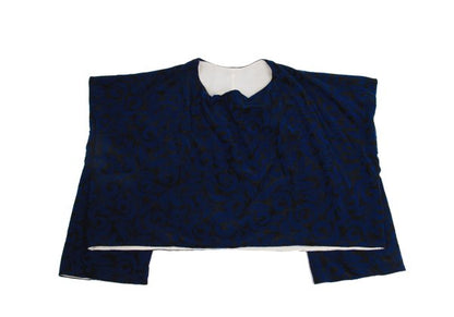 COMME des GARCONS 96AW Botanical Flock Blouse Blue Size L
