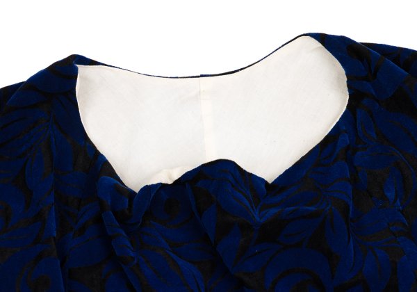 COMME des GARCONS 96AW Botanical Flock Blouse Blue Size L