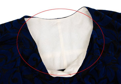 COMME des GARCONS 96AW Botanical Flock Blouse Blue Size L