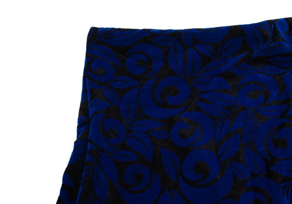 COMME des GARCONS 96AW Botanical Flock Blouse Blue Size L