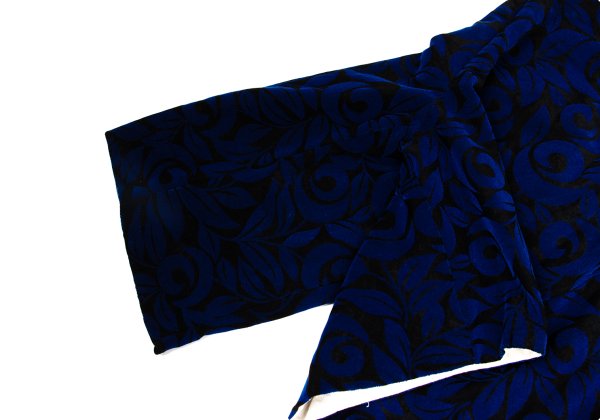 COMME des GARCONS 96AW Botanical Flock Blouse Blue Size L