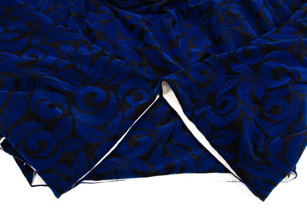 COMME des GARCONS 96AW Botanical Flock Blouse Blue Size L