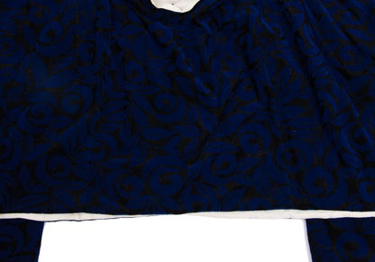 COMME des GARCONS 96AW Botanical Flock Blouse Blue Size L